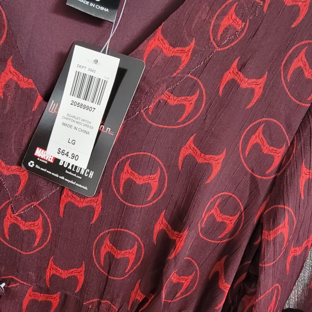 Marvel Scarlet Witch Crowns Allover Print Dress - BoxLunch Exclusive - Picture 5 of 9